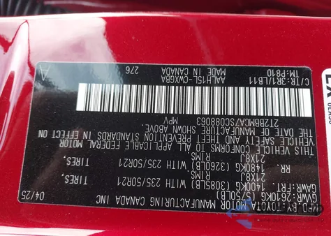 2025 Lexus Rx 350H Premium Plus z USA, uszkodzony, nr VIN 2T2BBMCA7SC088063